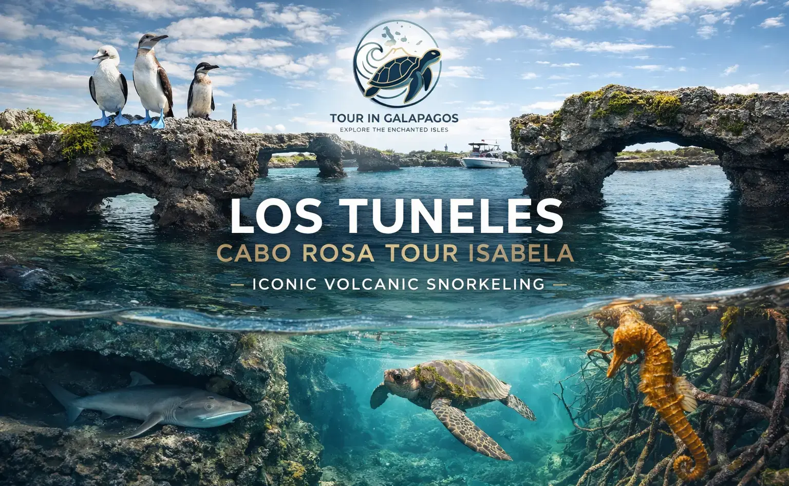los tuneles day tour galapagos