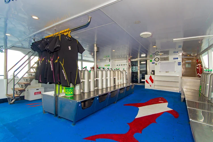 Dive deck of the Calipso