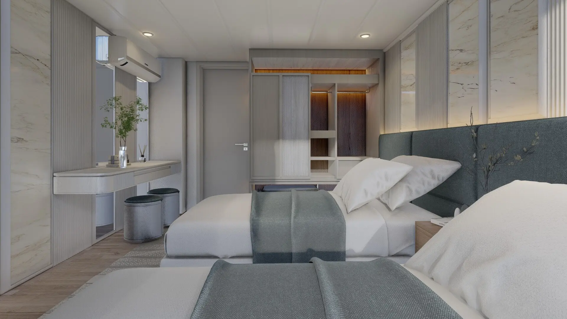 Cabin interior on the Galaxy Diver II
