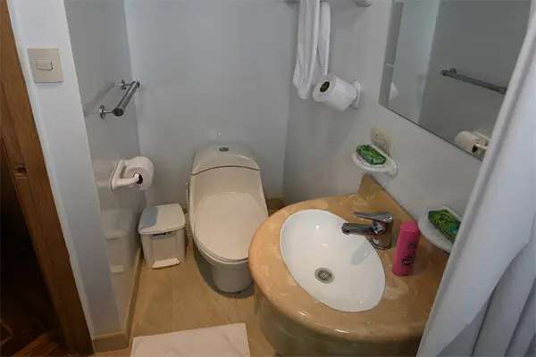 Private bathroom in a Humboldt Explorer cabin