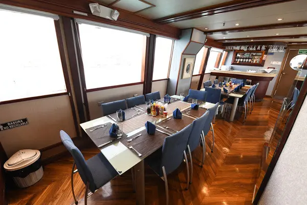 Meal served on board the Humboldt Explorer