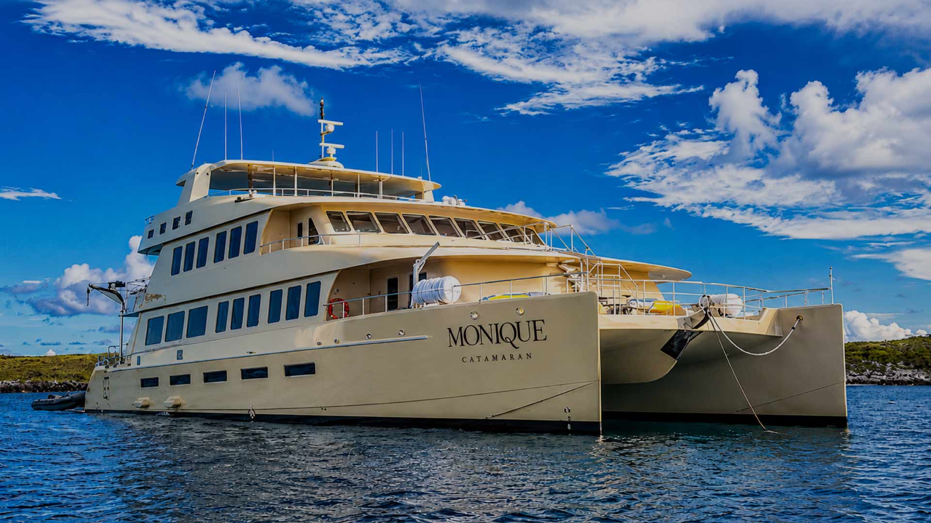 Monique luxury catamaran in the Galapagos