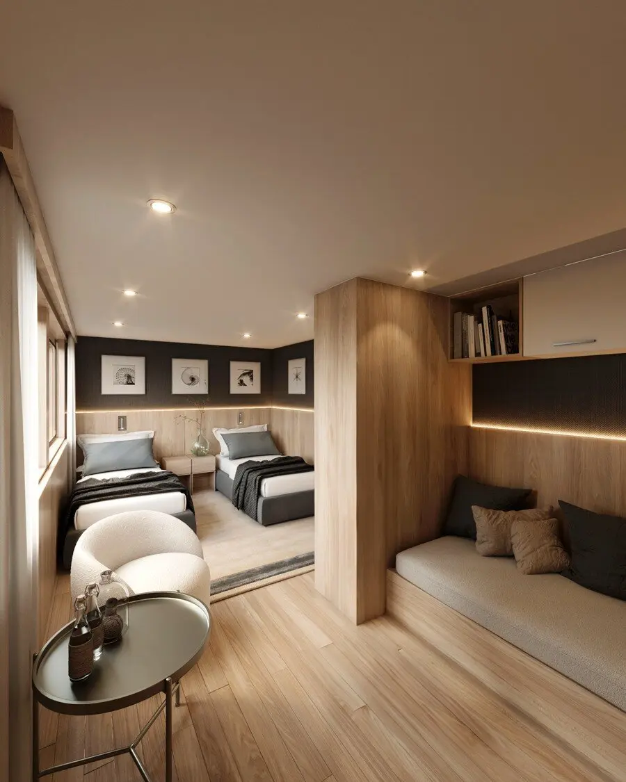 Twin suite on the Tribute yacht