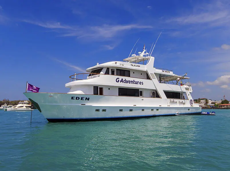 Eden motor yacht in the Galapagos