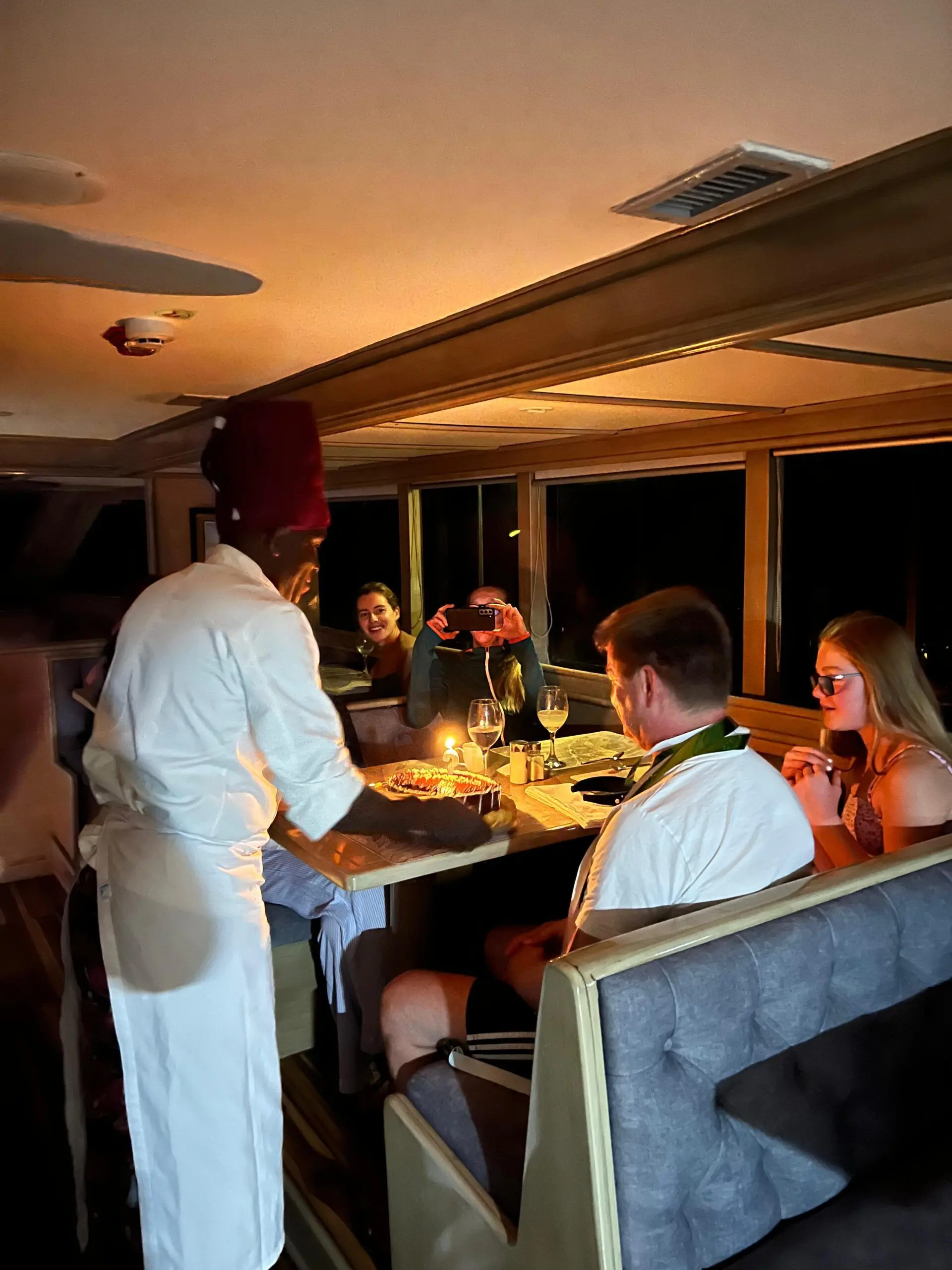 A birthday celebration on board the Letty