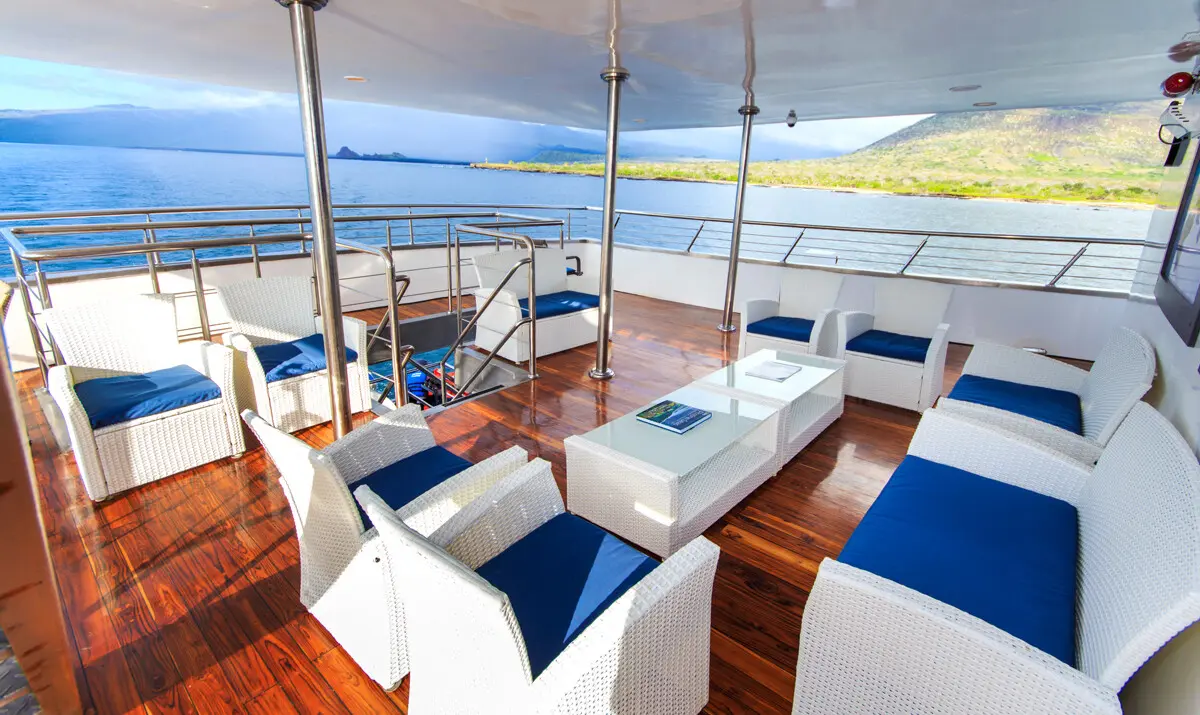 Outdoor resting area on the Solaris