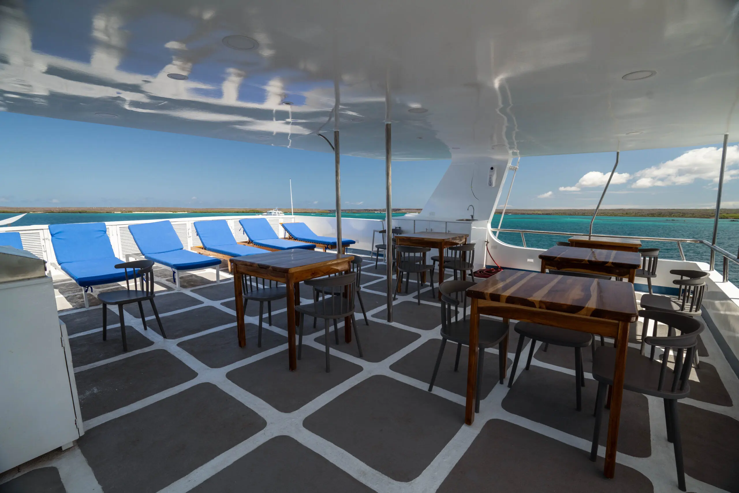 Sun deck of the Letty