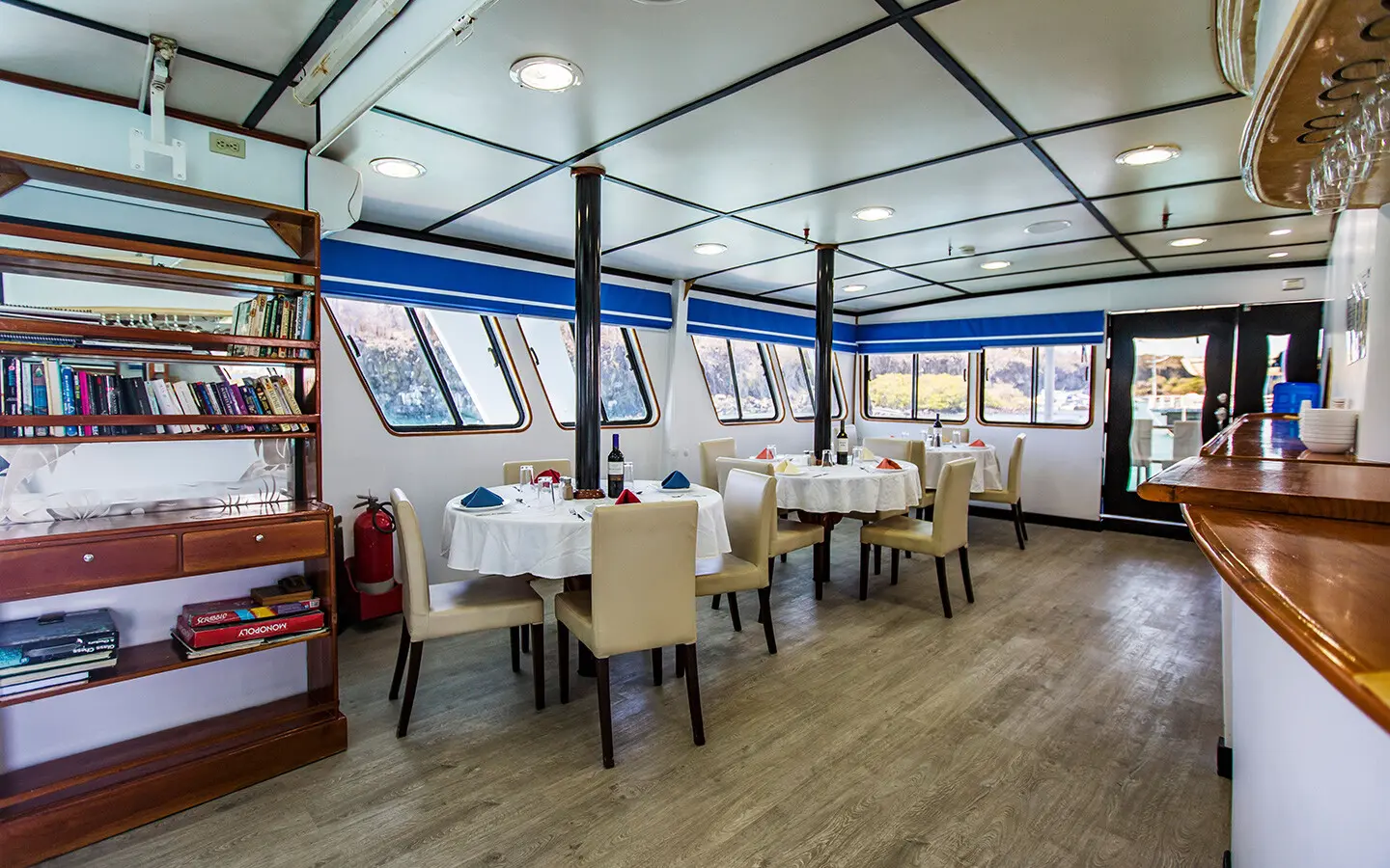 Dining room on the Yolita II