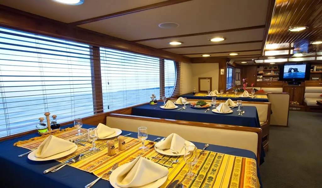 Dining area on the Galapagos Aggressor III