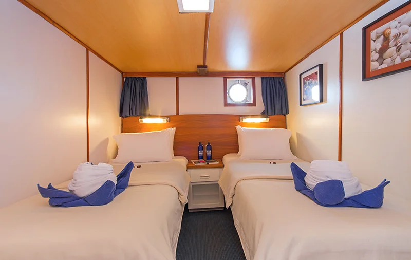 Twin berths on the Beluga