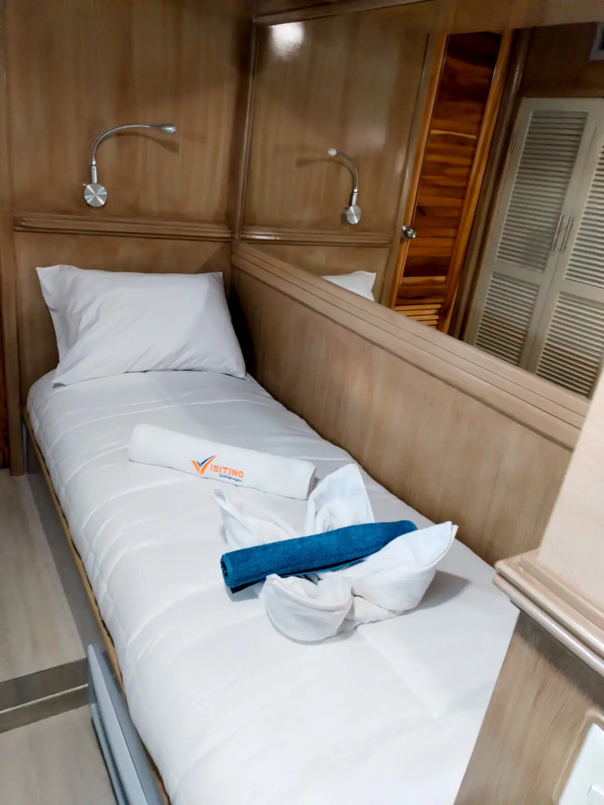 Lower deck twin cabin on the Letty