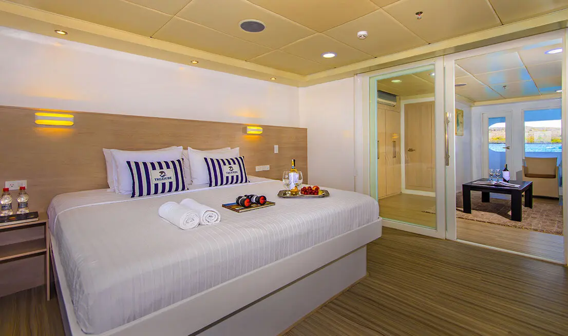 Master suite on the Treasure catamaran