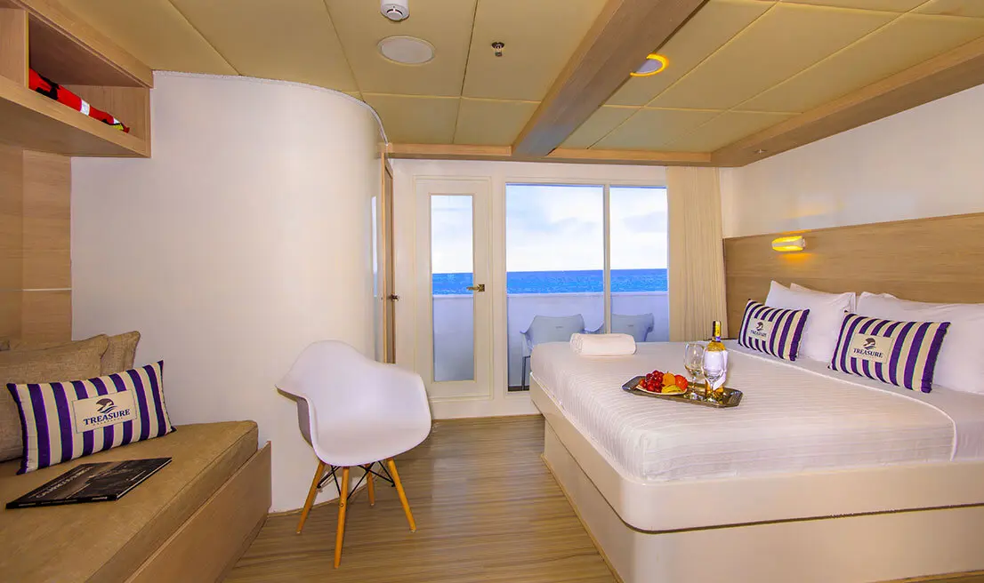 Master suite on the Treasure catamaran