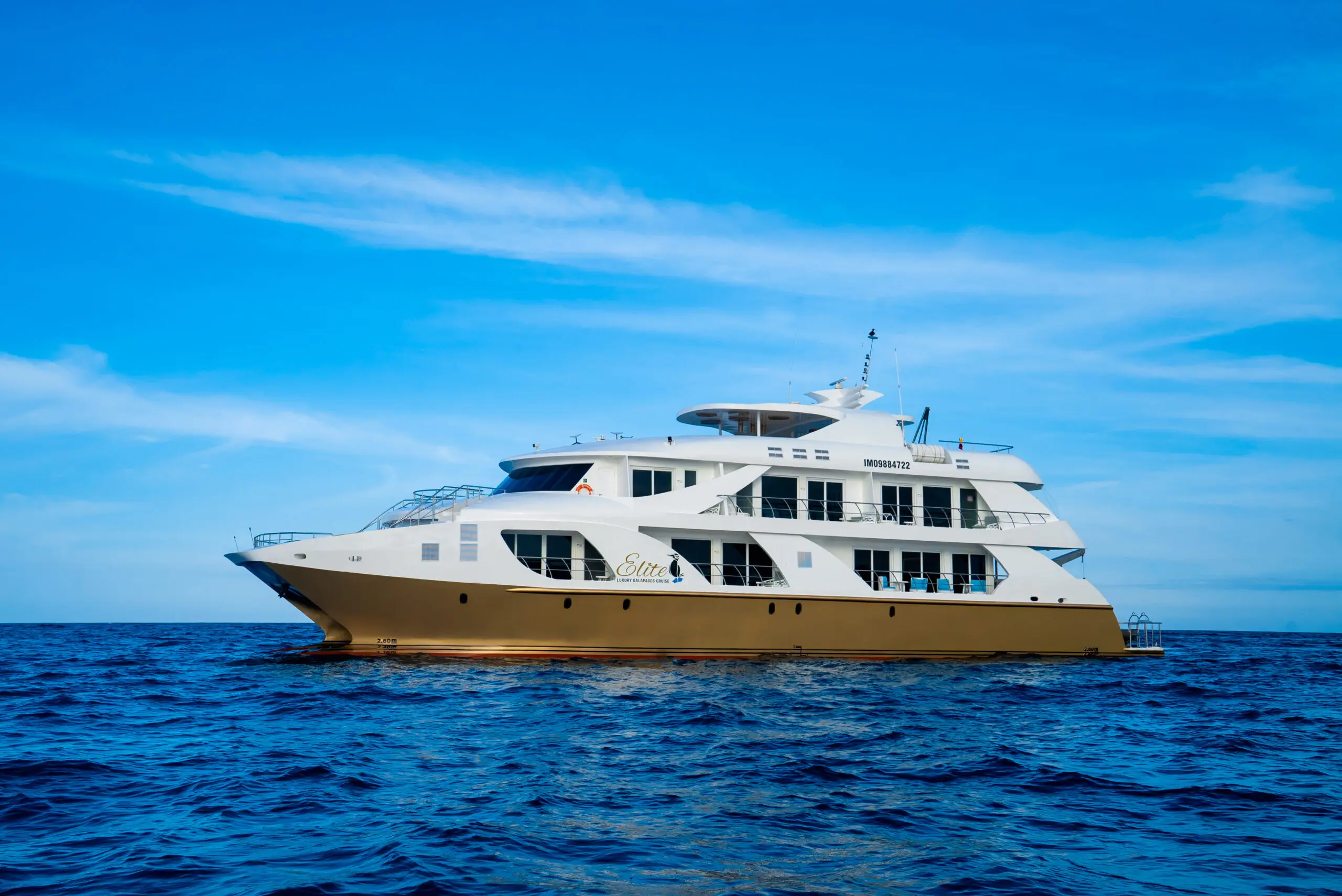 Elite luxury catamaran in the Galapagos