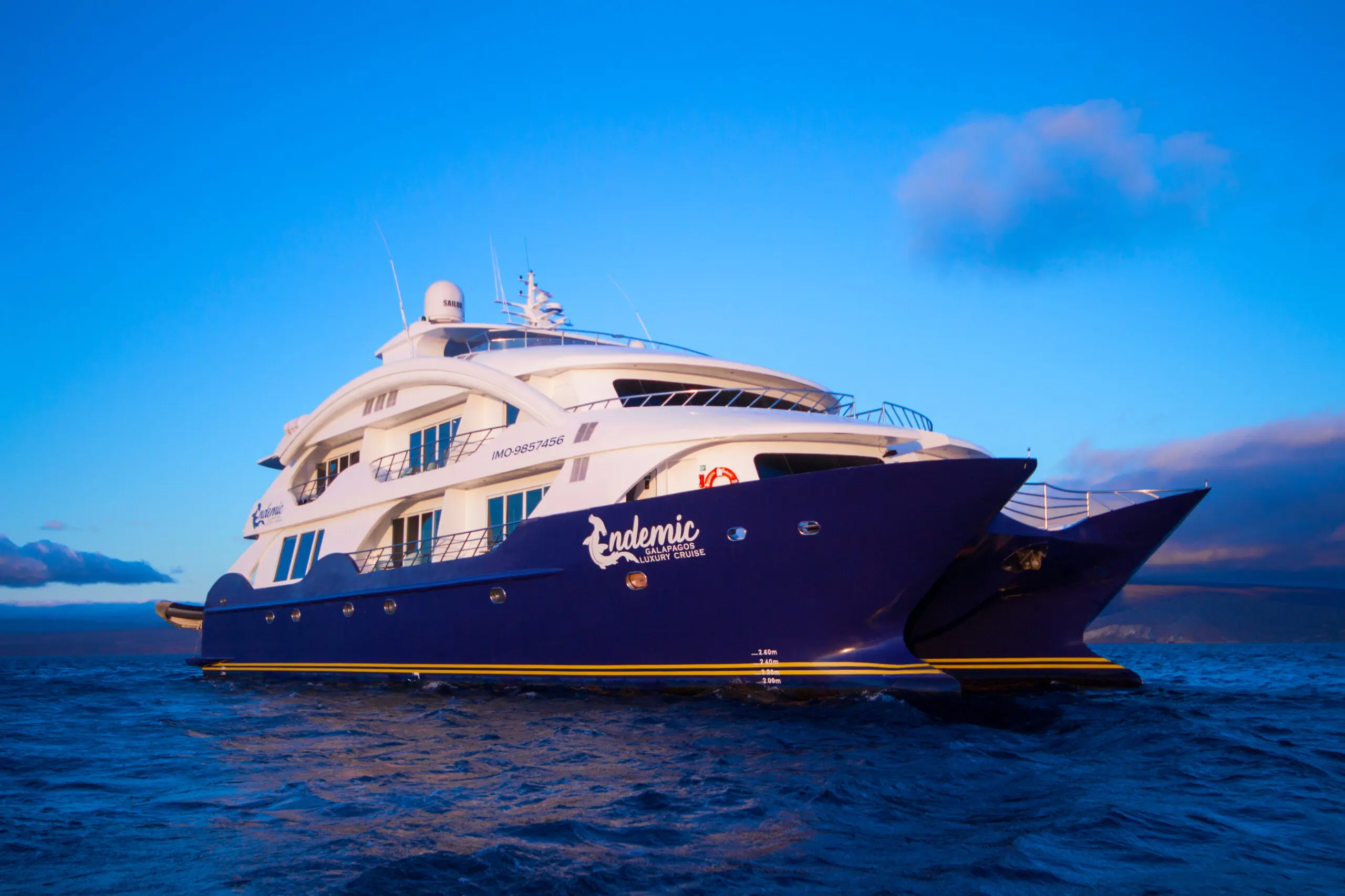 Endemic luxury catamaran in the Galapagos