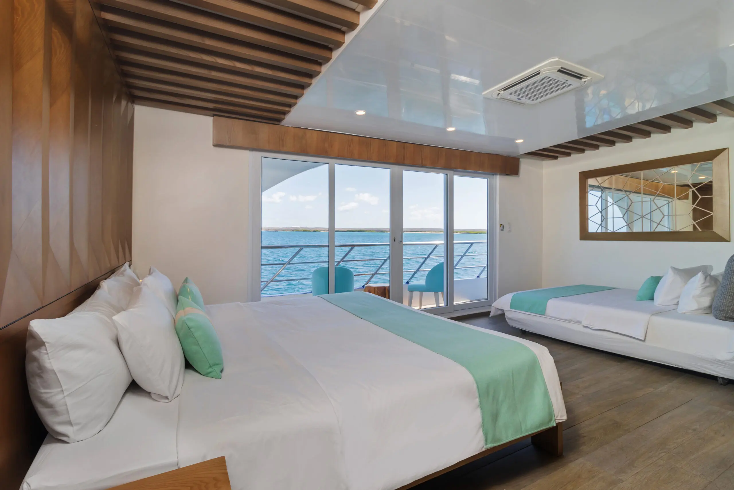 Golden suite on the Endemic catamaran