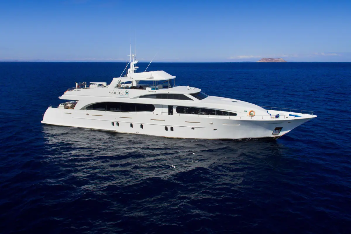 Grand Majestic luxury yacht cruising the Galapagos Islands