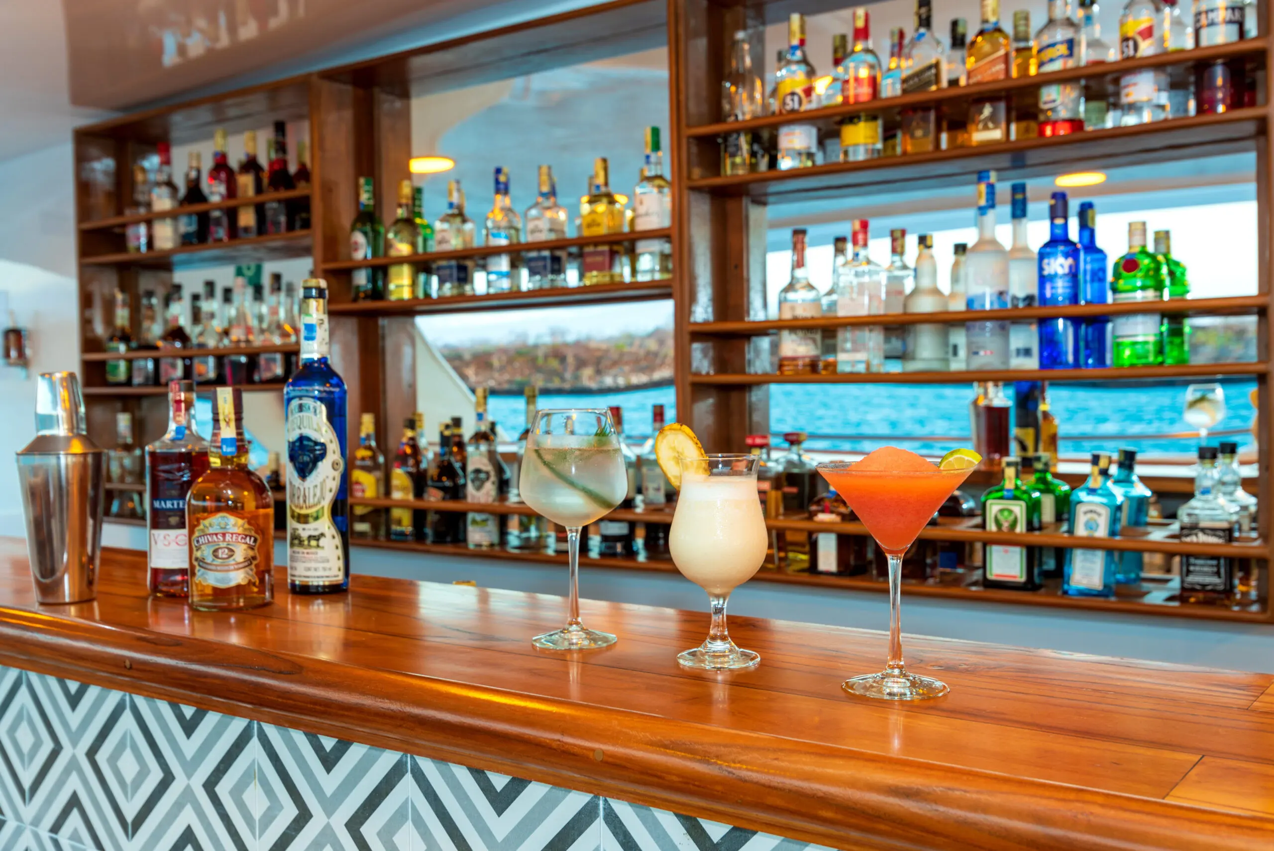 Bar on board the Ocean Spray
