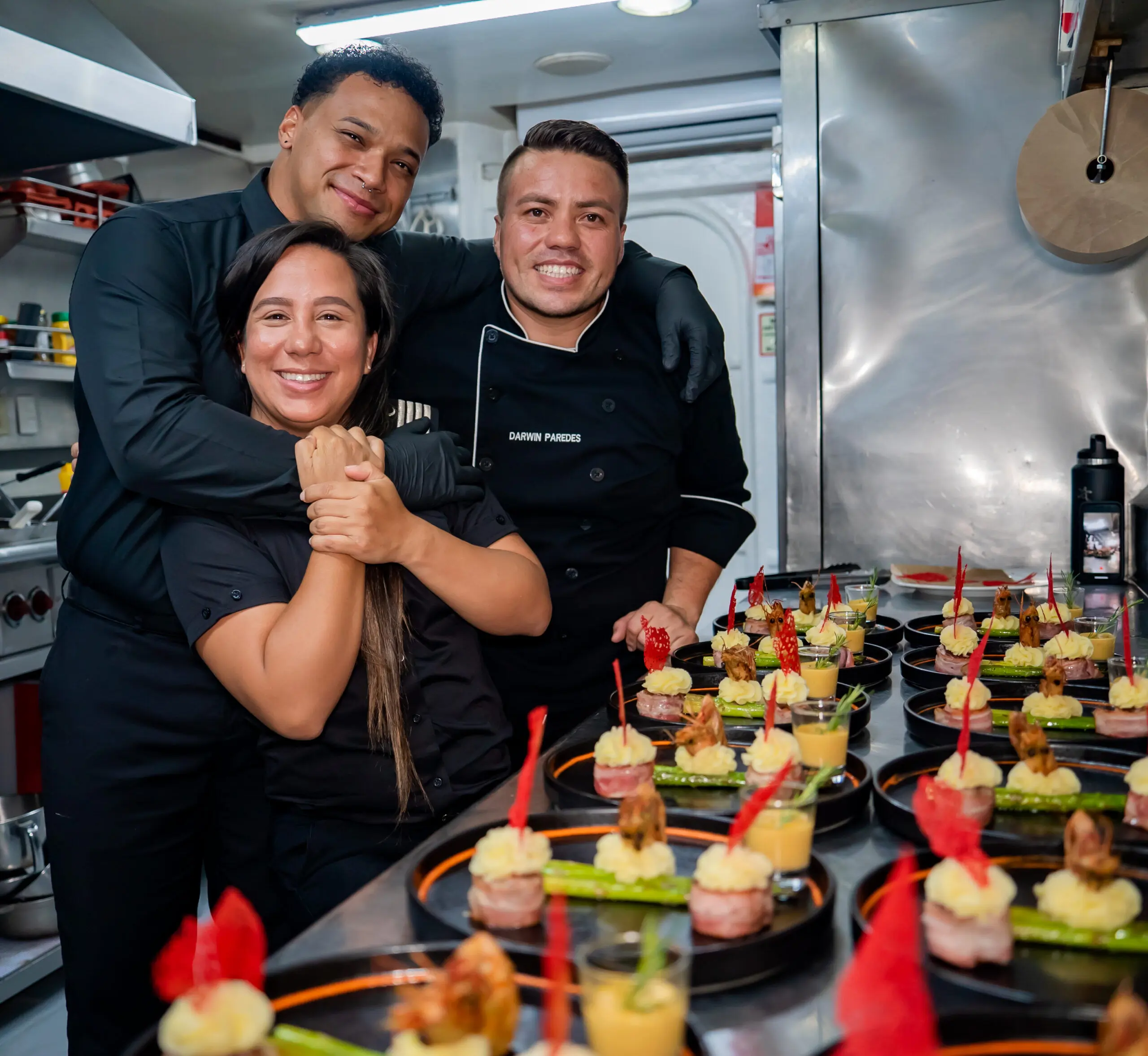 Galley on the Ocean Spray catamaran