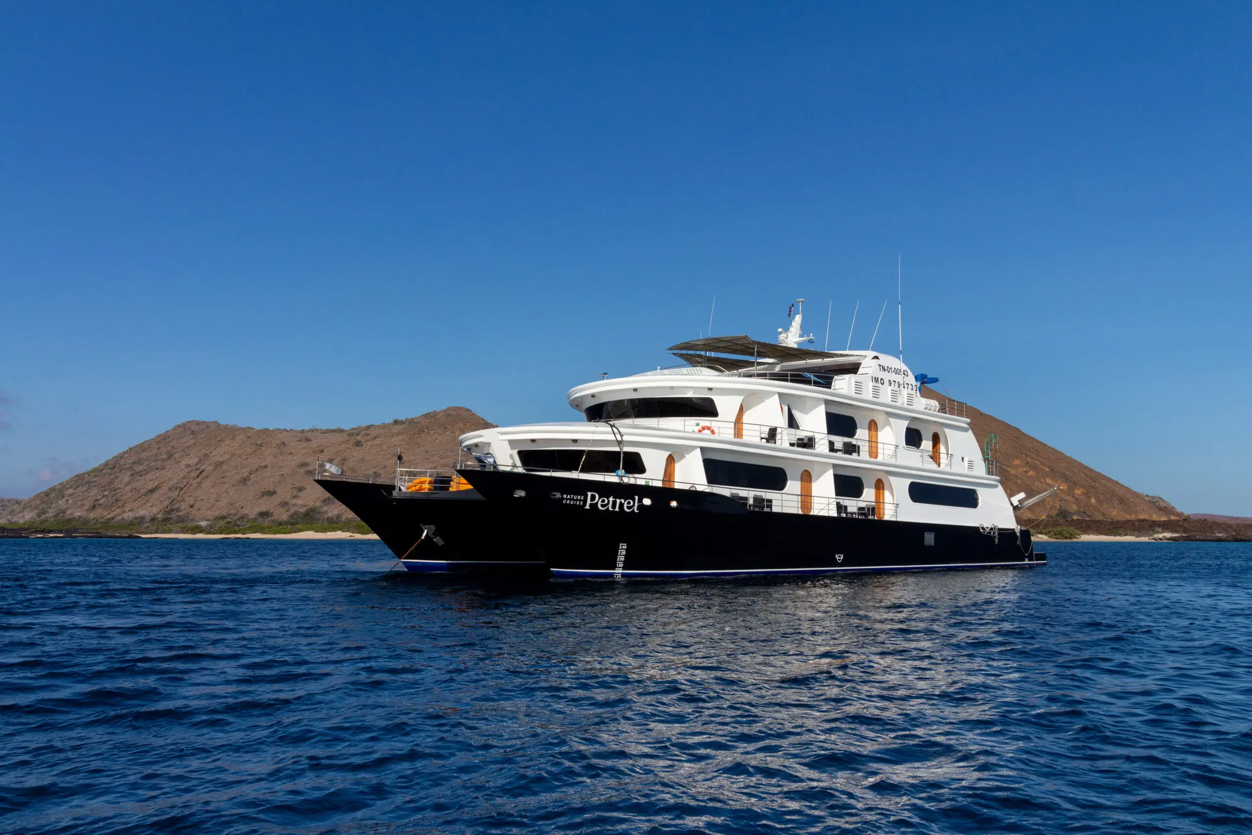 Petrel luxury catamaran in the Galapagos